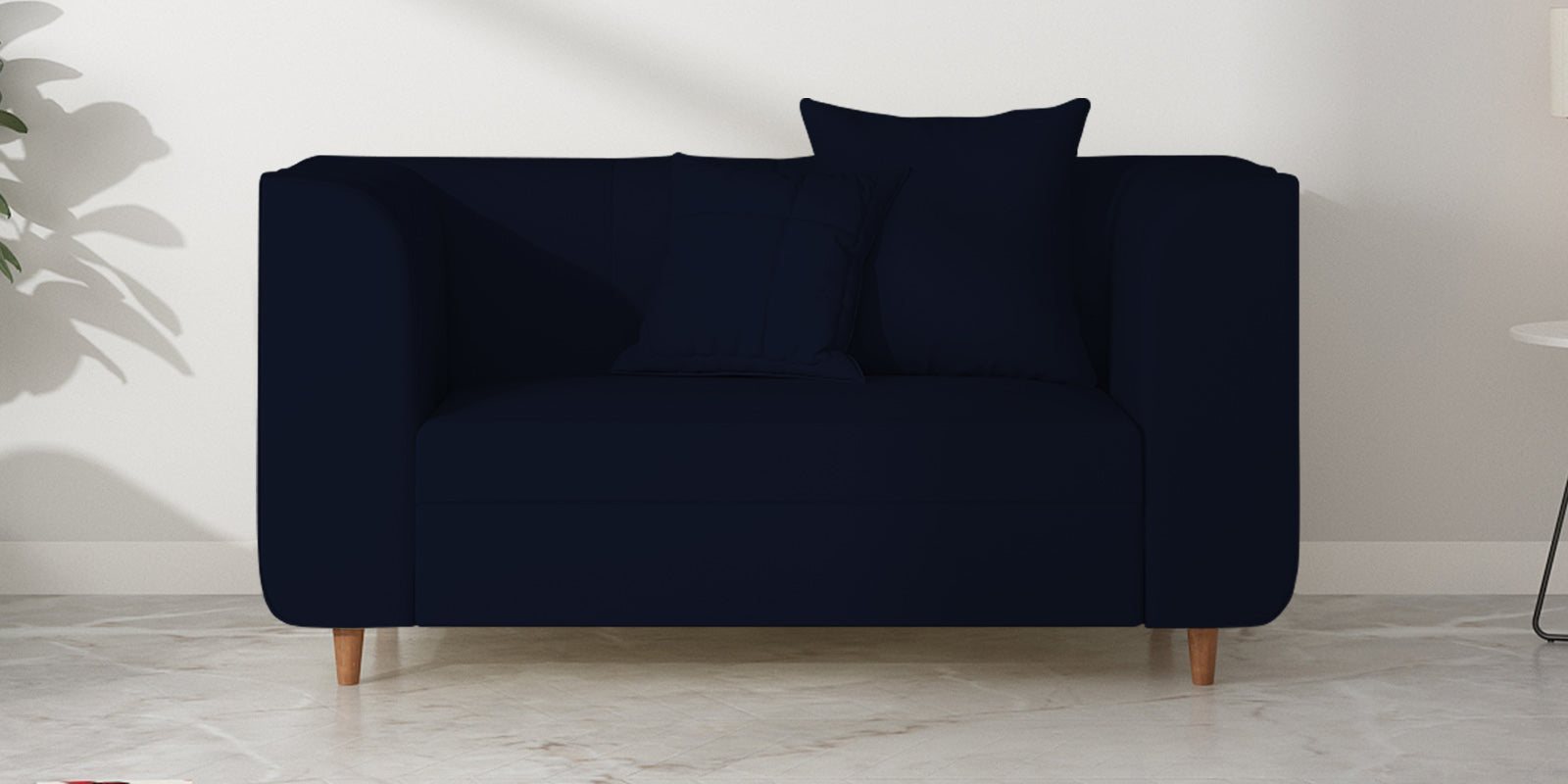 Sumo Velvet 2 Seater Sofa In Dark Blue Colour - Febonic Living