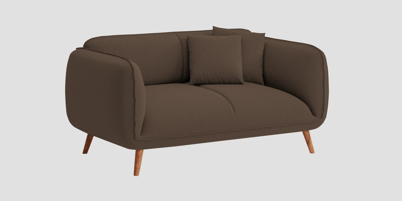 Zia Fabric 2 Seater Sofa In Rosy Brown Colour - Febonic Living
