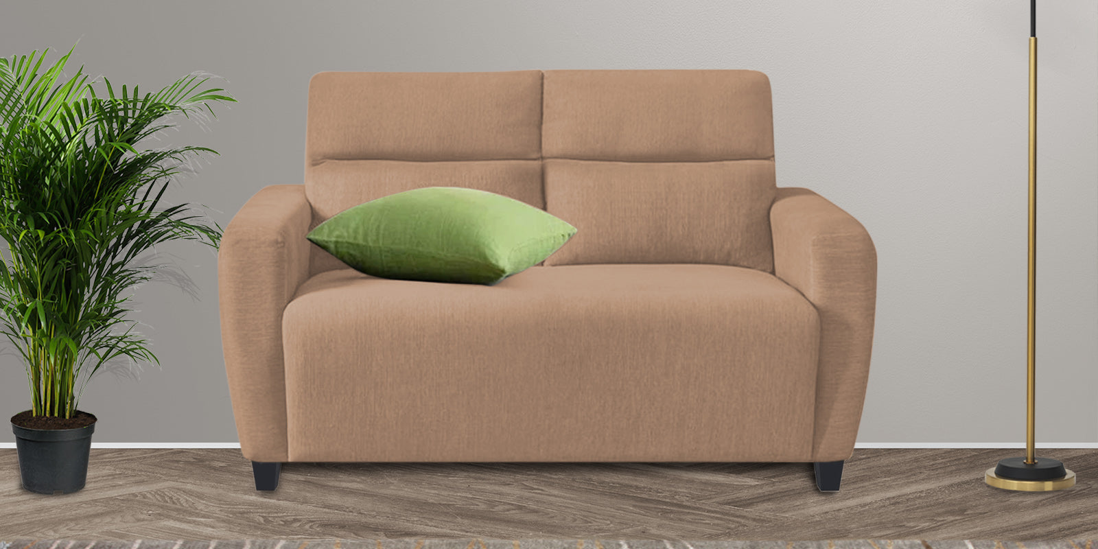 Bakadi Fabric 2 Seater Sofa In Cosmic-beige Colour - Febonic Living