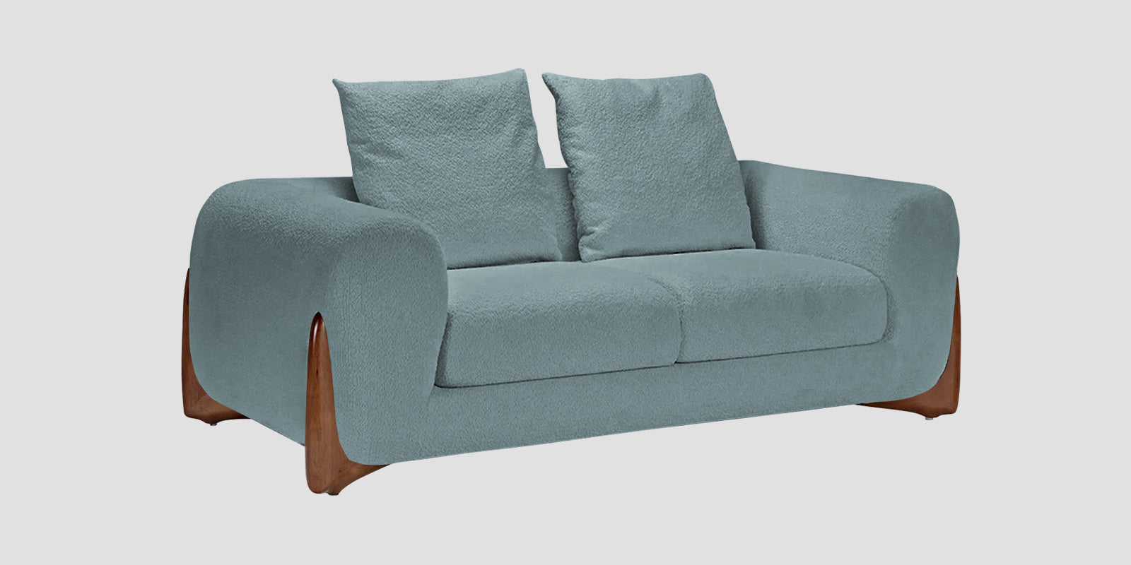 Boko Boucle 2 Seater Sofa In Stormy Blue Colour - Febonic Living