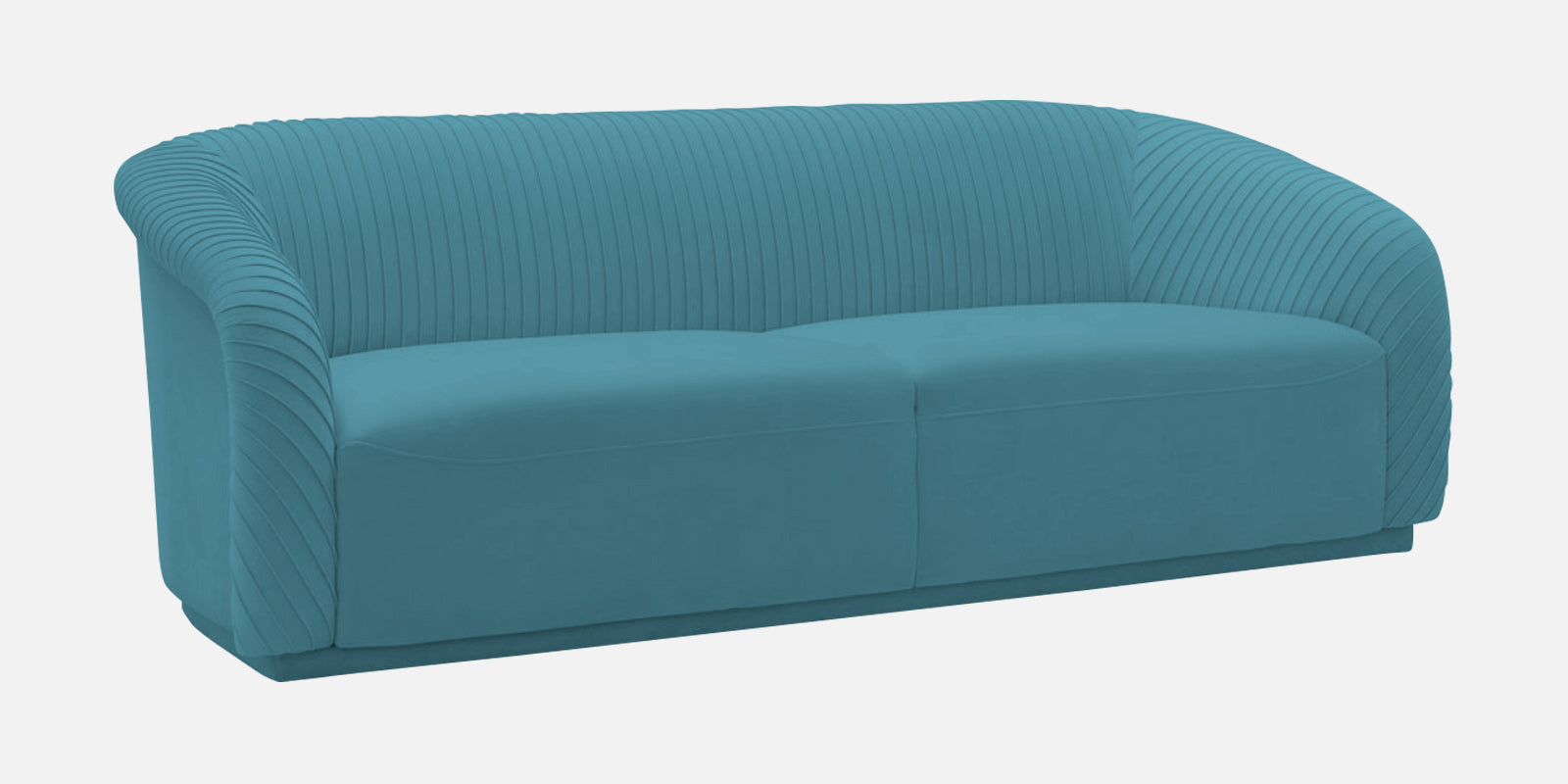 Yara Velvet Fabric 3 Seater Sofa In Aqua Blue Colour - Febonic Living