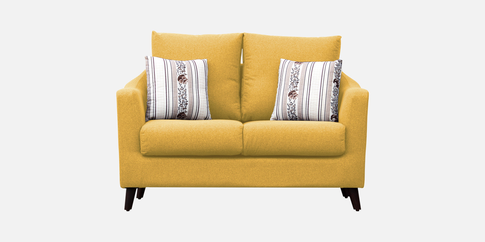 Kevin Fabric 2 Seater Sofa In Bold Yellow Colour - Febonic Living