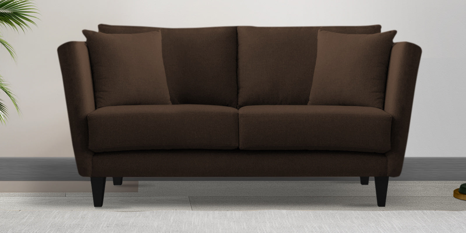 Norway Velvet 2 Seater Sofa In Cholocate Brown Colour - Febonic Living
