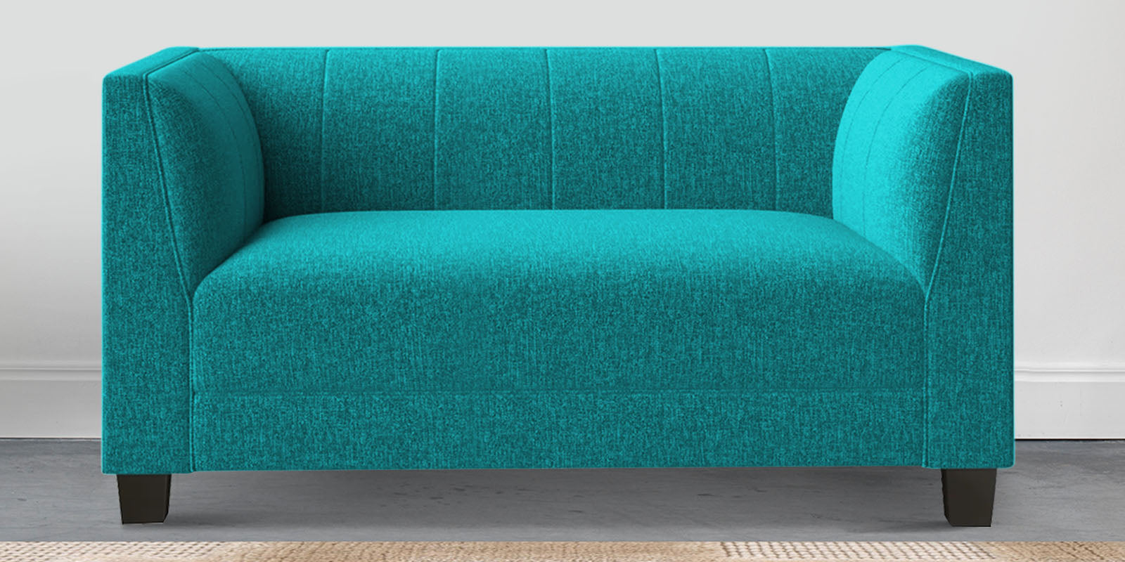 Chastin Fabric 2 Seater Sofa In Sea Green Colour - Febonic Living