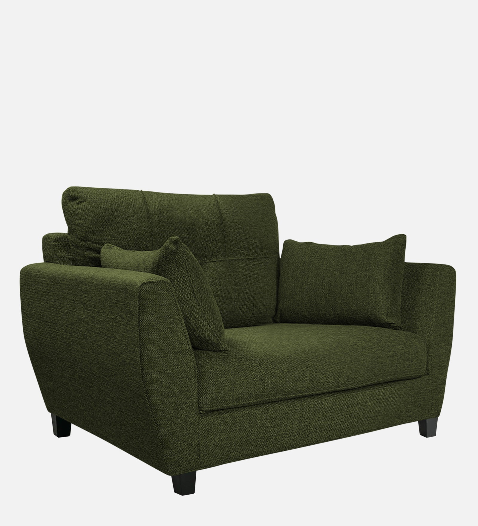 Mario Fabric 1 Seater Sofa In Olive Green Colour - Febonic Living