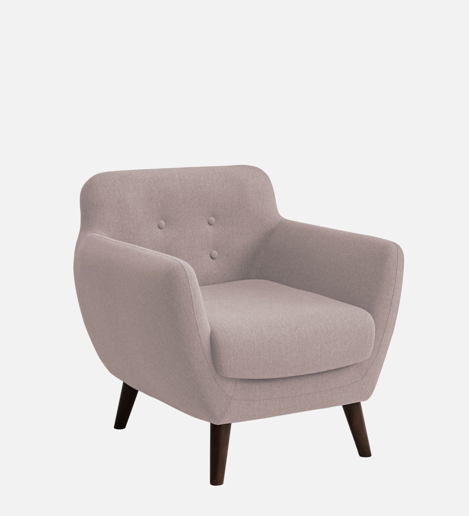 Goofy Fabric 1 Seater Sofa In Almond Beige Colour - Febonic Living