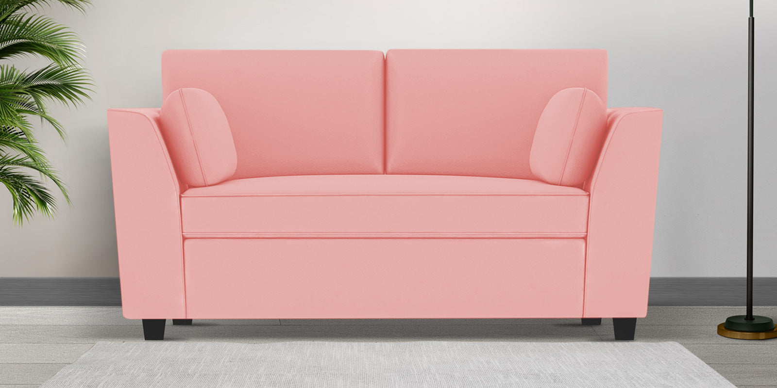 Bristo Velvet 2 Seater Sofa in Millennial pink Colour With Storage