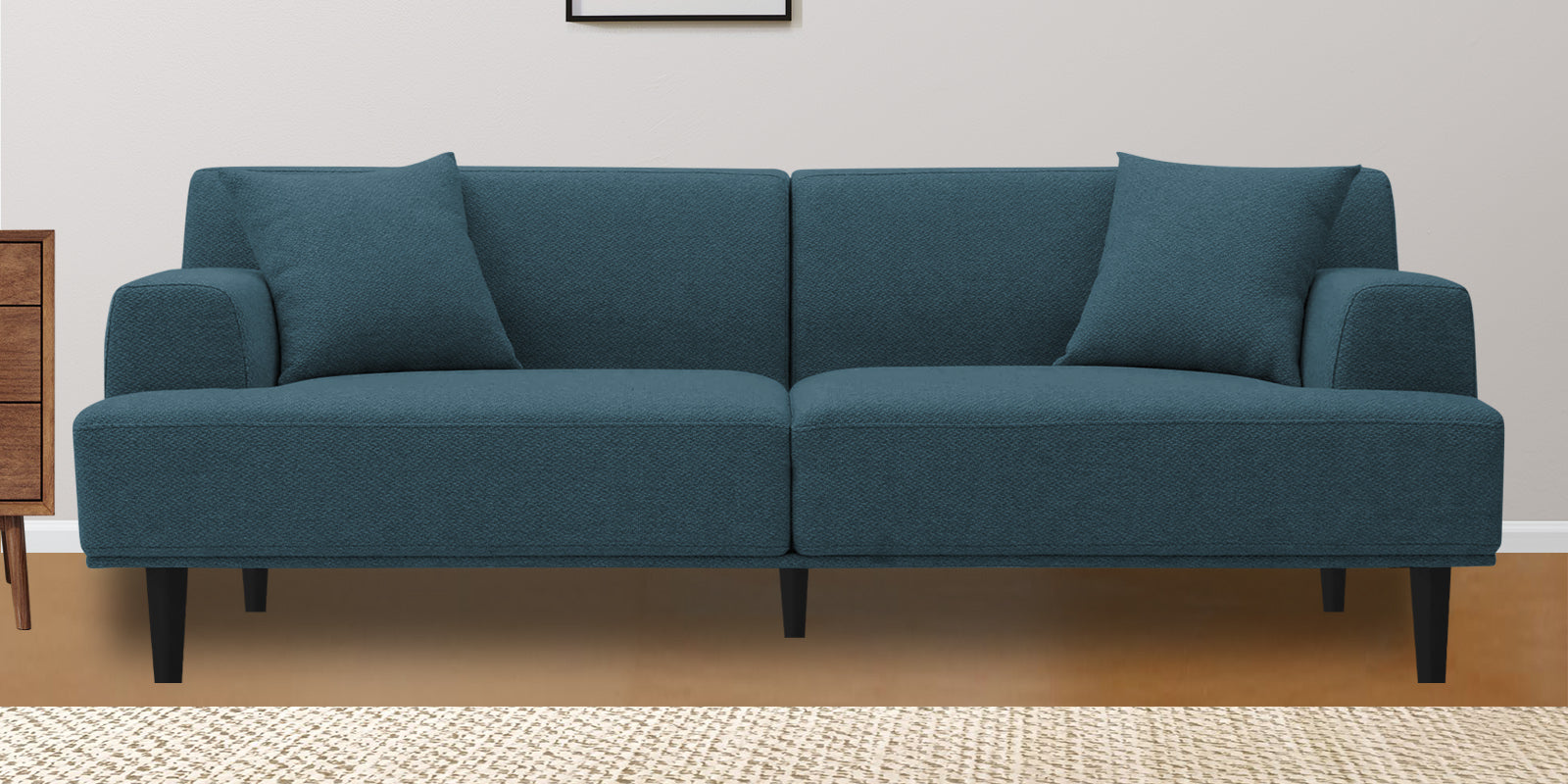 Cobby Fabric 3 Seater Sofa In Harbour Blue Colour - Febonic Living