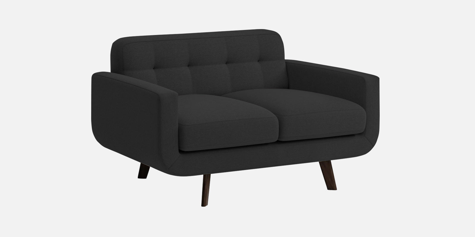 Marsela Fabric 2 Seater Sofa In Bitter Black Colour - Febonic Living