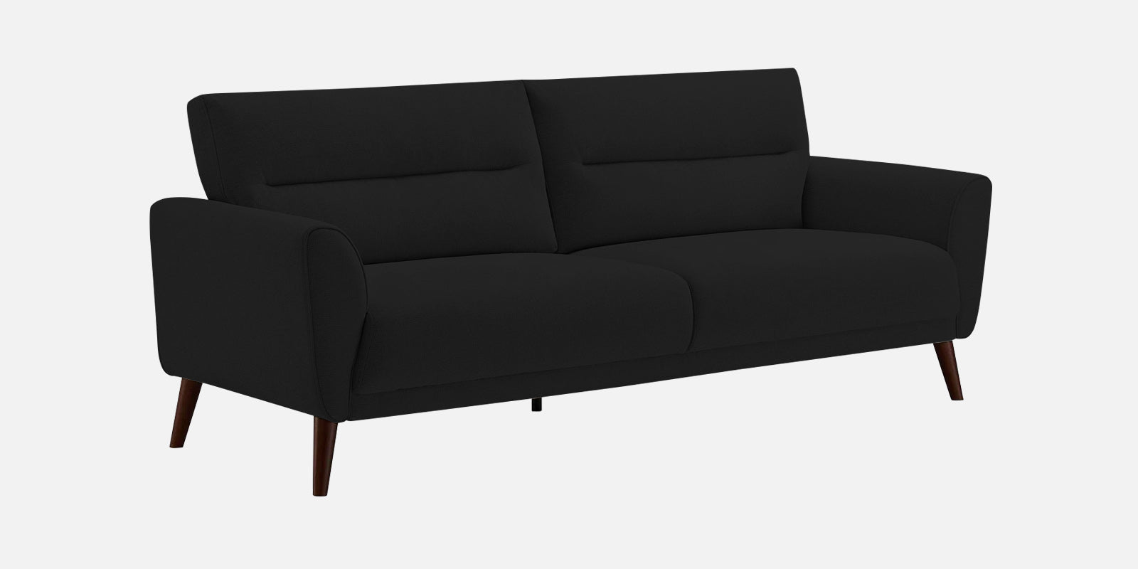 Castro Fabric 3 Seater Sofa In Zed Black Colour - Febonic Living