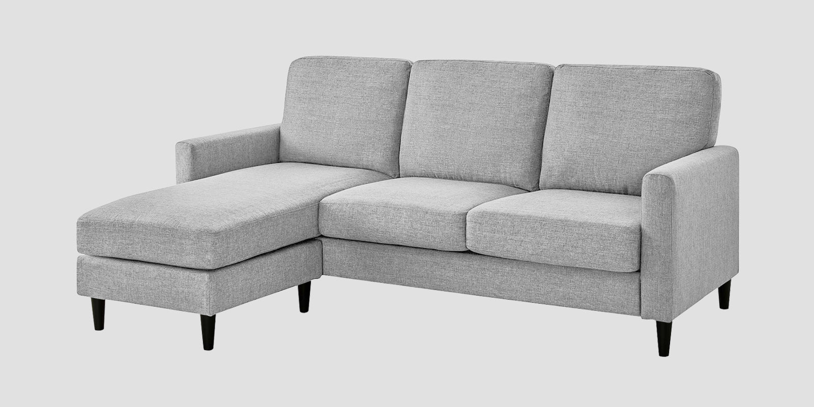 Romie Fabric RHS Sectional Sofa (2+Lounger) In Lit Grey Colour - Febonic Living