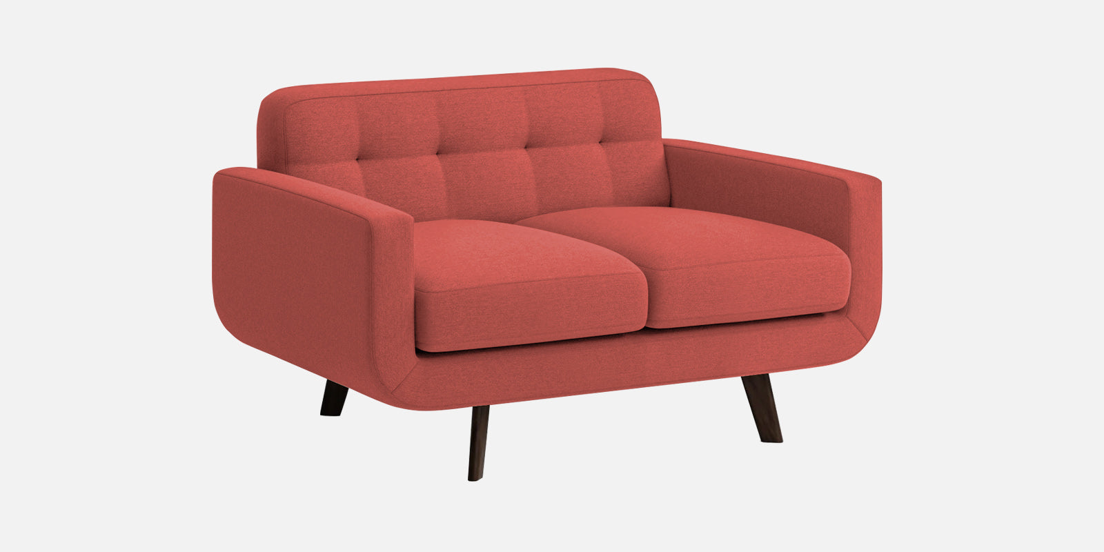 Marsela Fabric 2 Seater Sofa In Salmon Pink Colour - Febonic Living