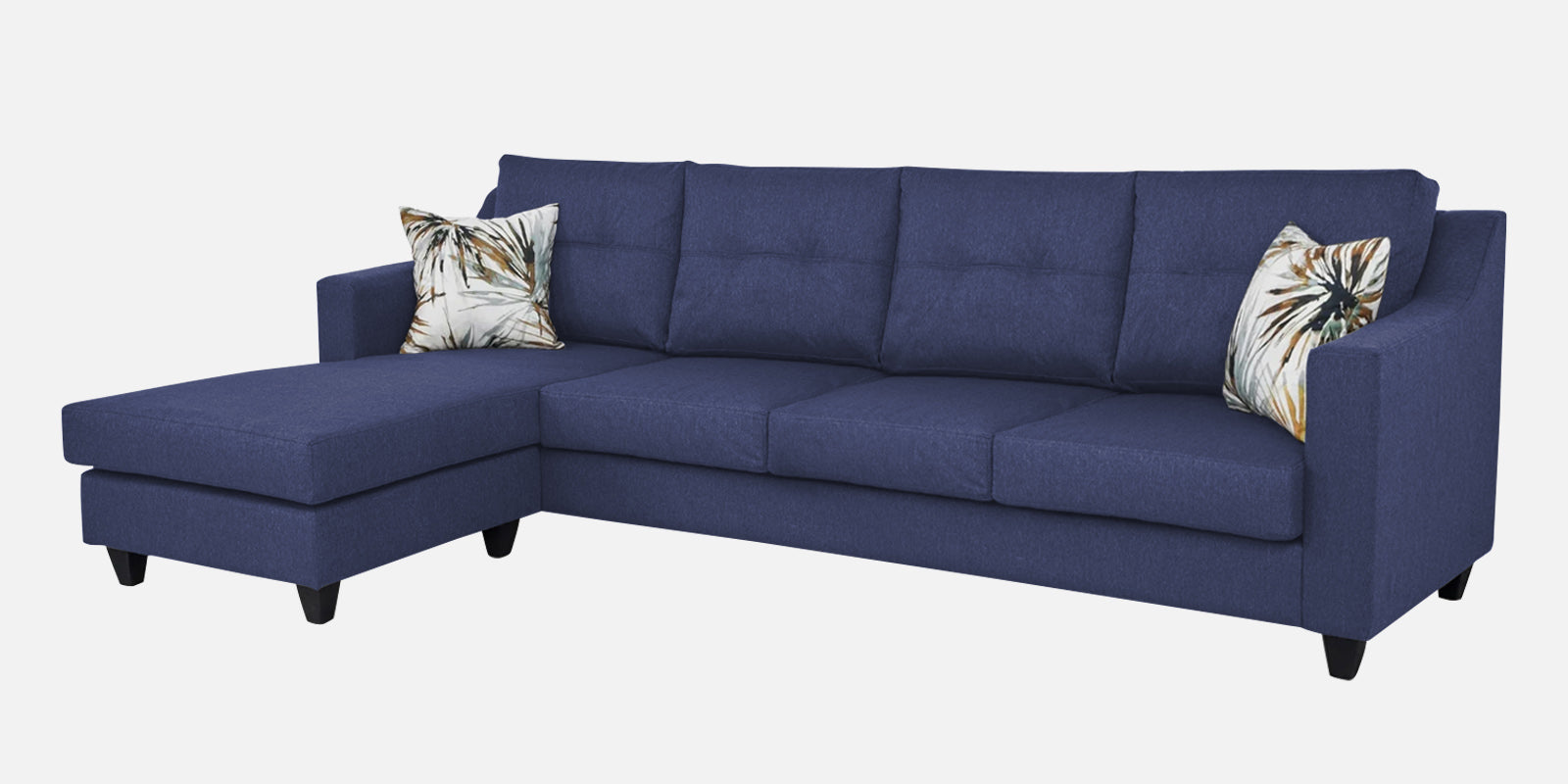 Welly Fabric Rhs Sectional Sofa 3 Lounger In Slate Blue Colour - Febonic Living