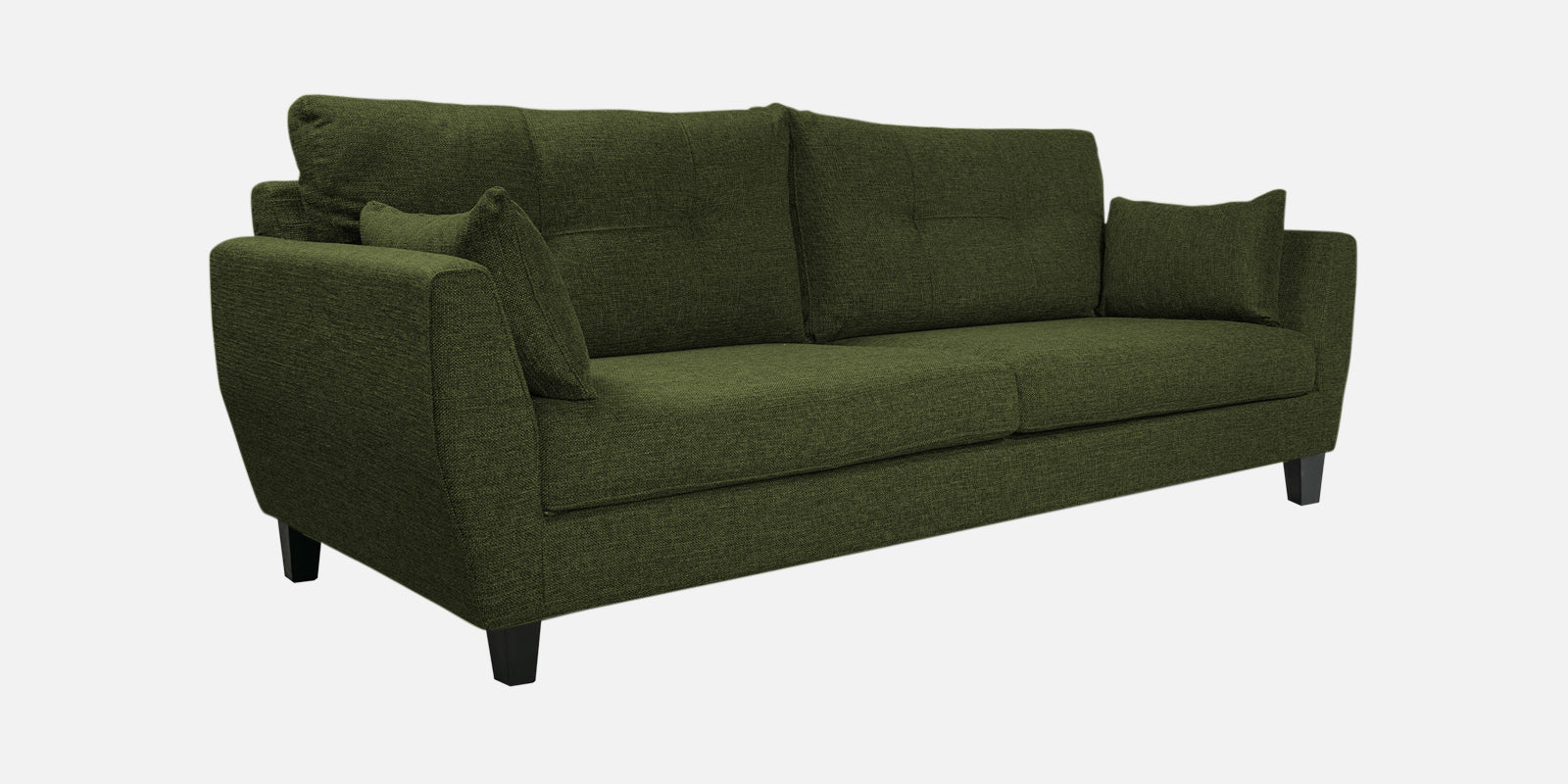 Mario Fabric 3 Seater Sofa In Olive Green Colour - Febonic Living