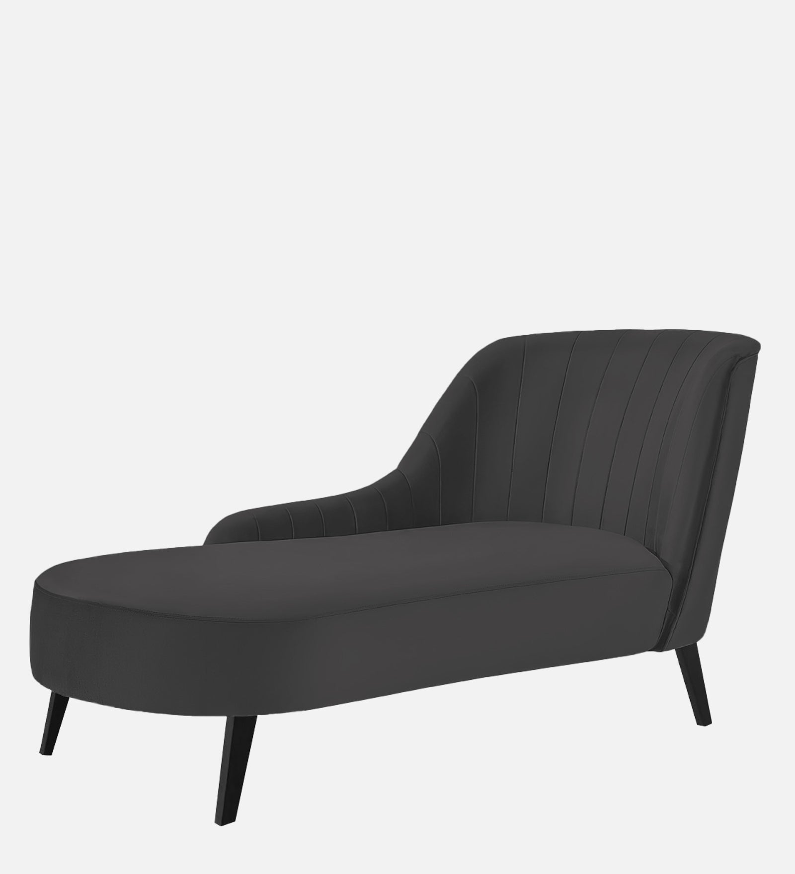 Flora Velvet LHS Chaise Lounger In Davy Grey Colour - Febonic Living