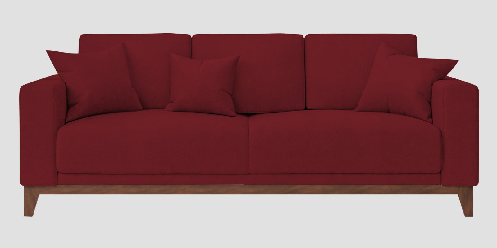 Luca Fabric 3 Seater Sofa In Chilli Red Colour - Febonic Living