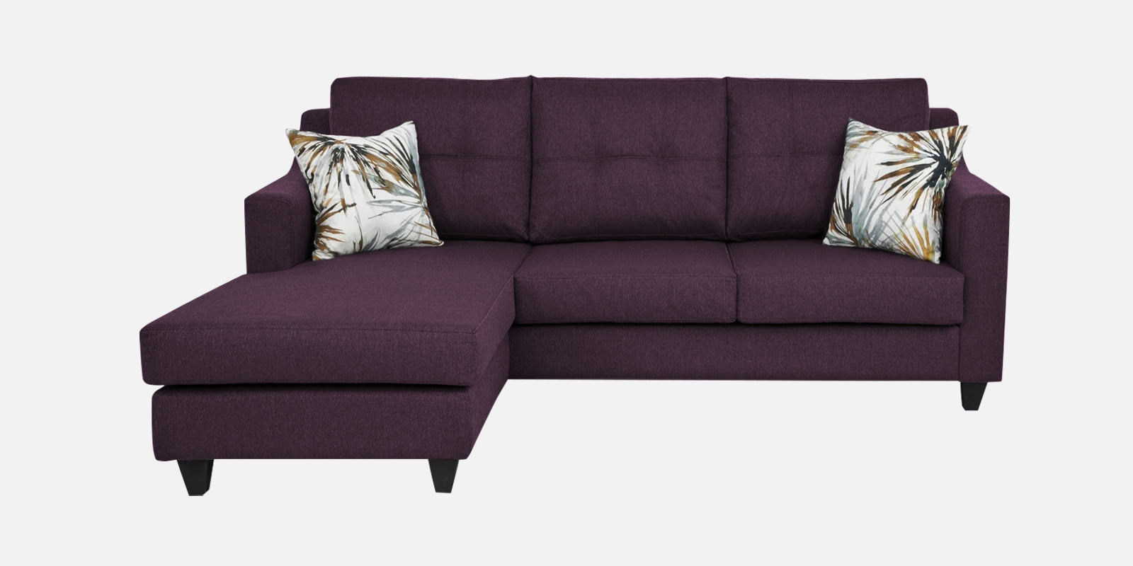 Welly Fabric RHS Sectional Sofa (2+Lounger) In Greek Purple Colour - Febonic Living