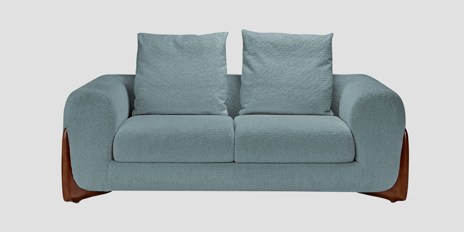 Boko Boucle 2 Seater Sofa In Stormy Blue Colour - Febonic Living