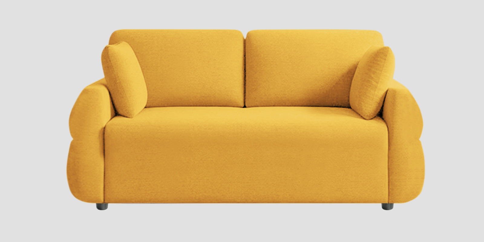Jack Fabric 2 Seater Sofa In Bold Yellow Colour - Febonic Living