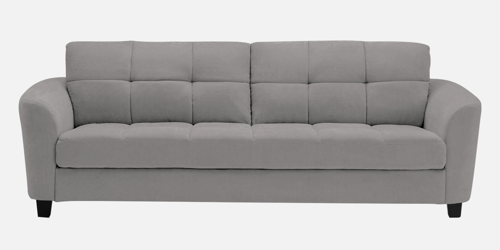 Mulan Fabric 3 Seater Sofa In Silver Grey Colour - Febonic Living
