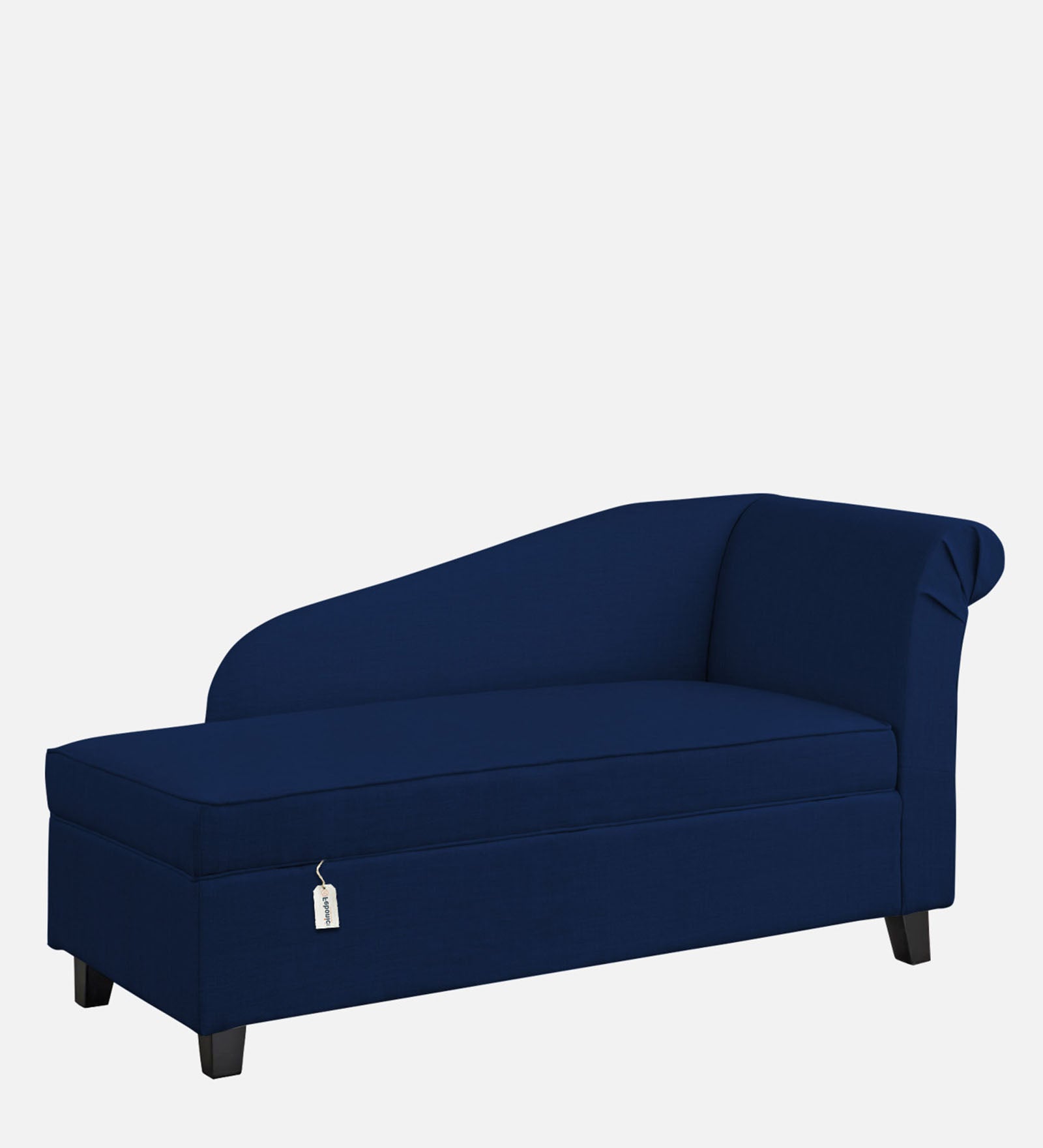Toppy Fabric LHS Chaise Lounger In Royal Blue Colour With Storage - Febonic Living