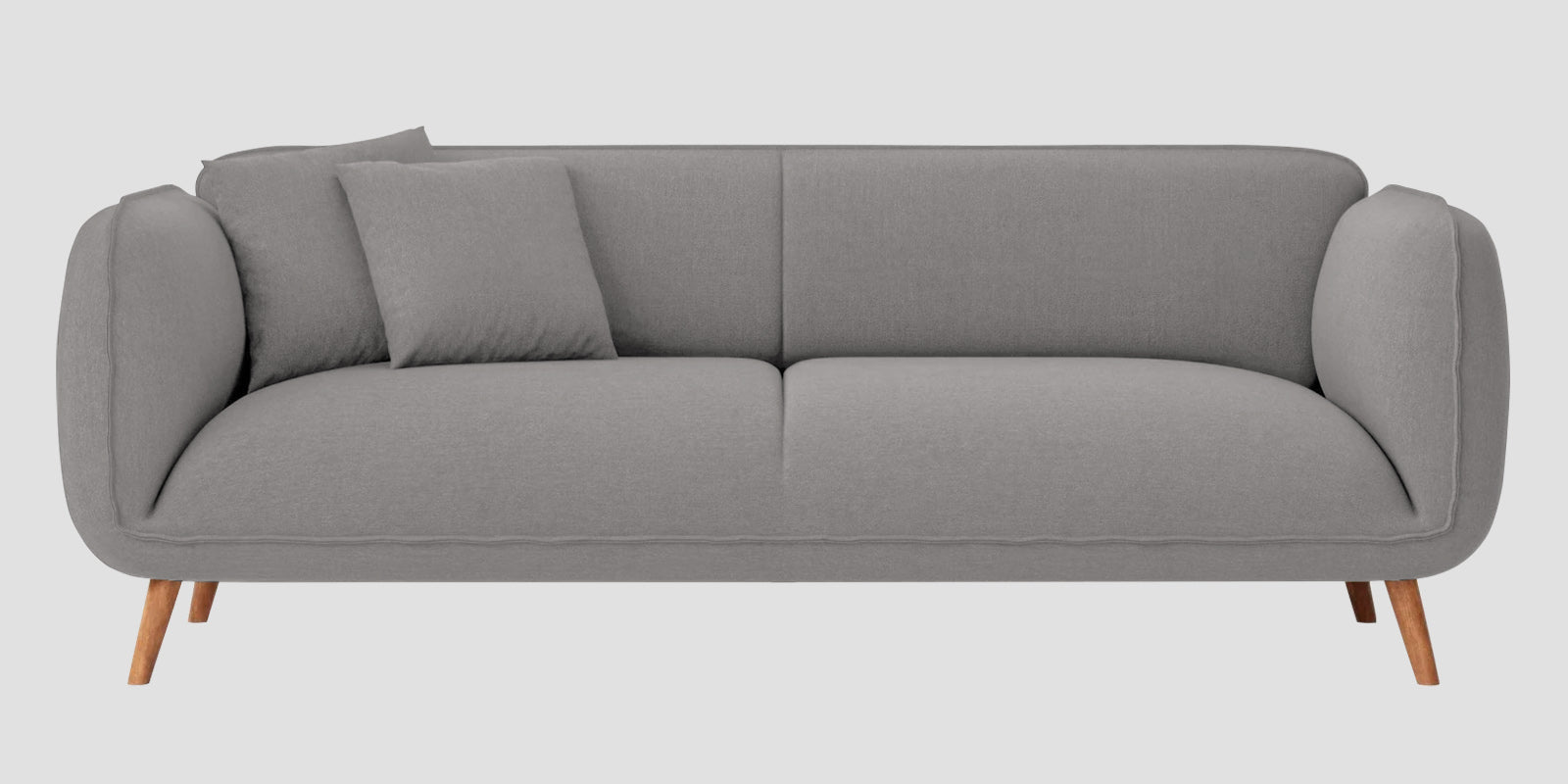 Zia Fabric 3 Seater Sofa In Silver Grey Colour