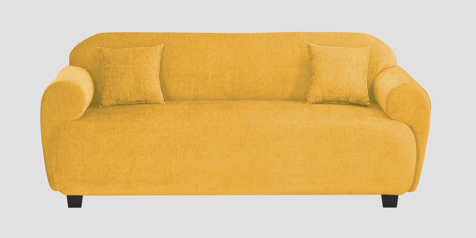 Apollo Fabric 3 Seater Sofa In Bold Yellow Colour - Febonic Living