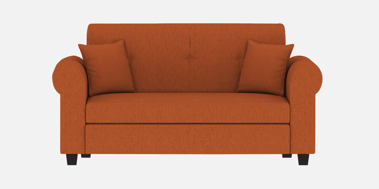 Derado Fabric 2 Seater Sofa In Vivid Orange Colour - Febonic Living
