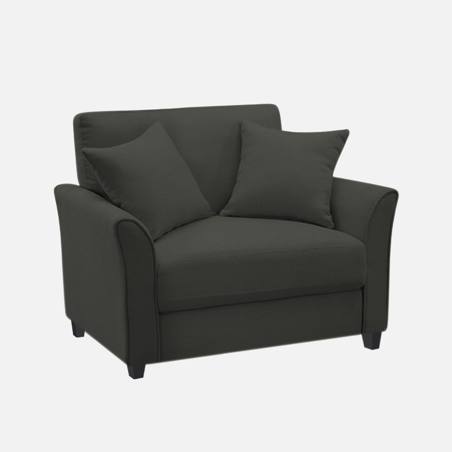 Daroo Velvet 1 Seater Sofa In Hory Grey Colour - Febonic Living