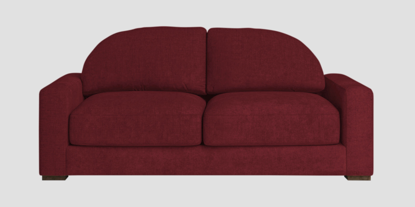 Dara Fabric 2 Seater Sofa In Blood Maroon Colour - Febonic Living