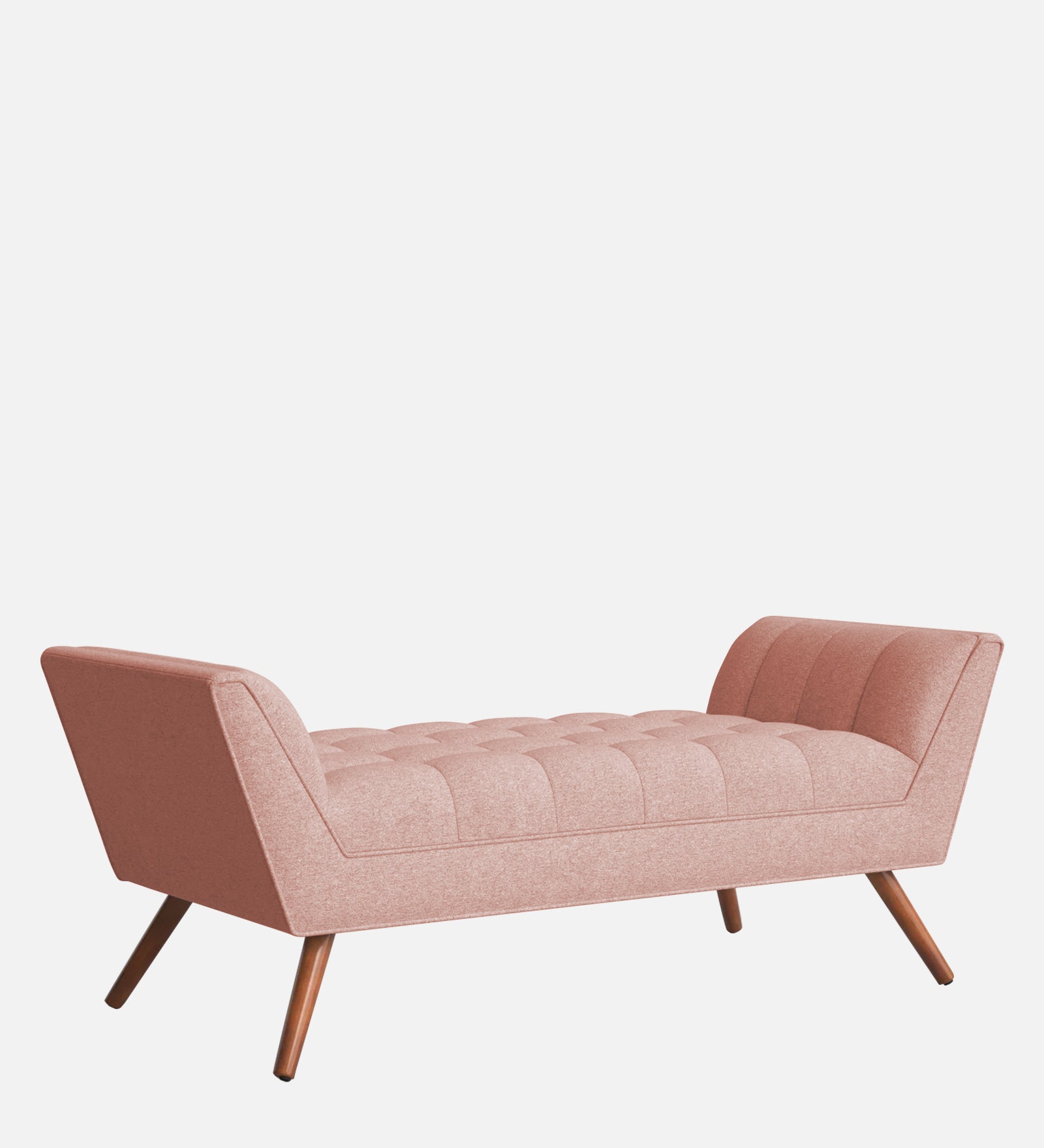 Cartes Velvet Bench In Blush Pink Colour - Febonic Living