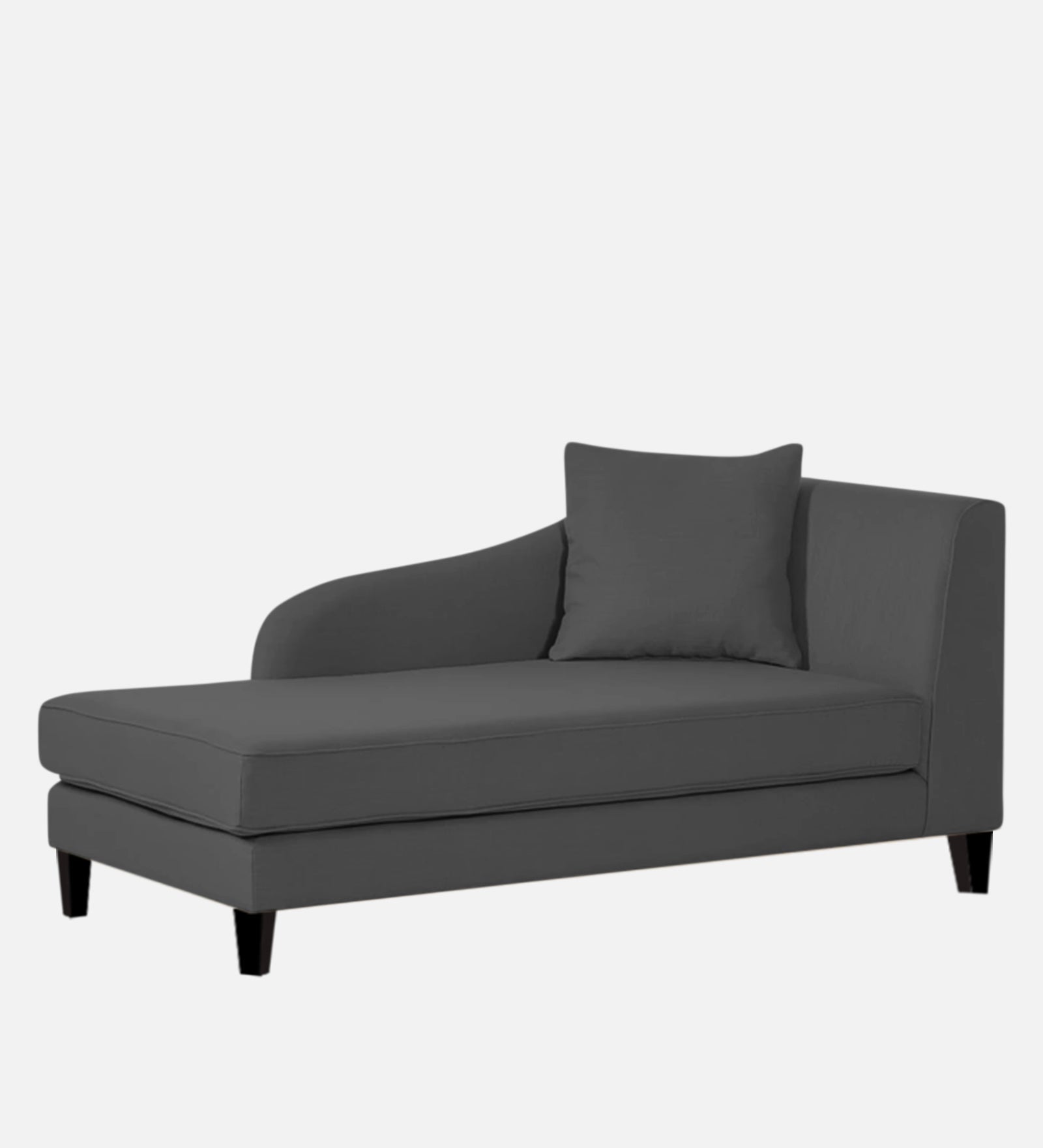 Louis Fabric LHS Chaise Lounger In Charcoal Grey Colour - Febonic Living
