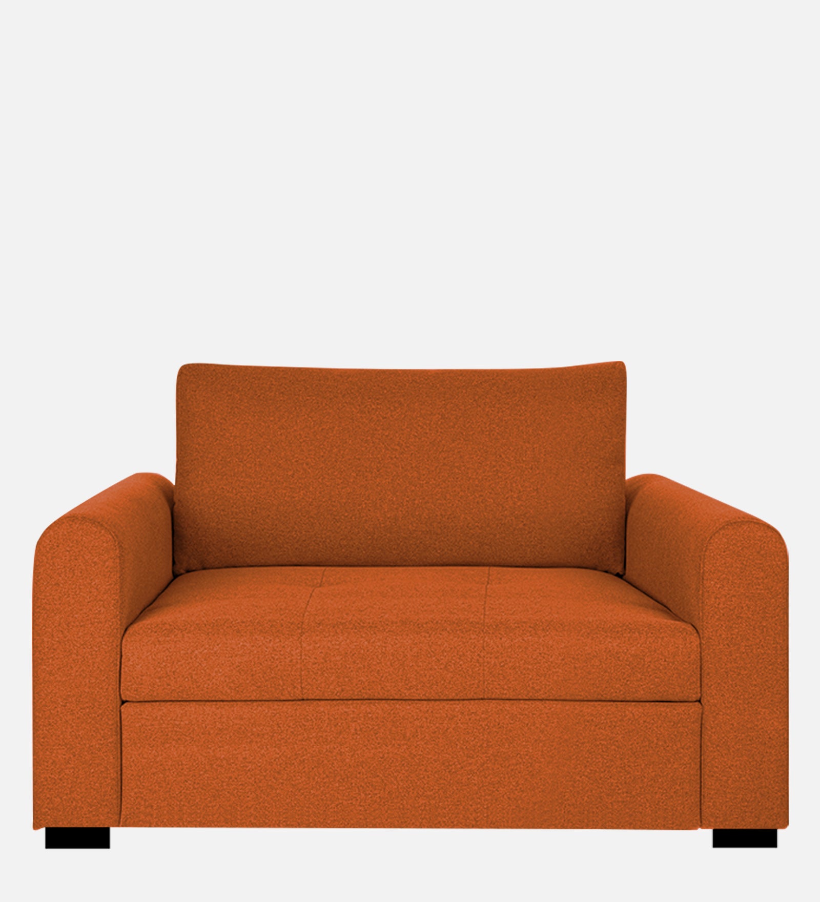Sigma Fabric 1 Seater Sofa In Vivid Orange Colour - Febonic Living