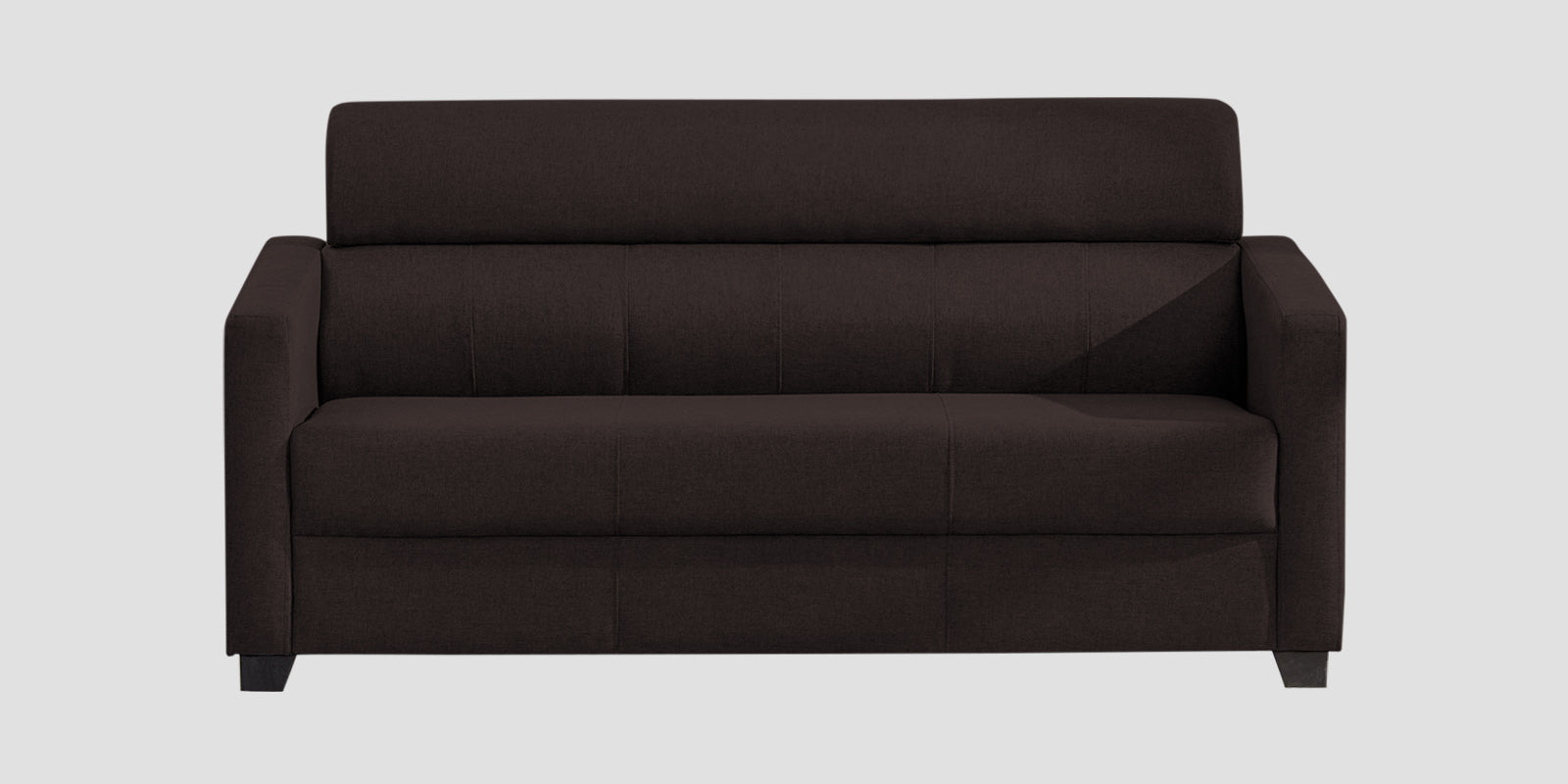 Devo Fabric 3 Seater Sofa In Dark Brown Colour - Febonic Living