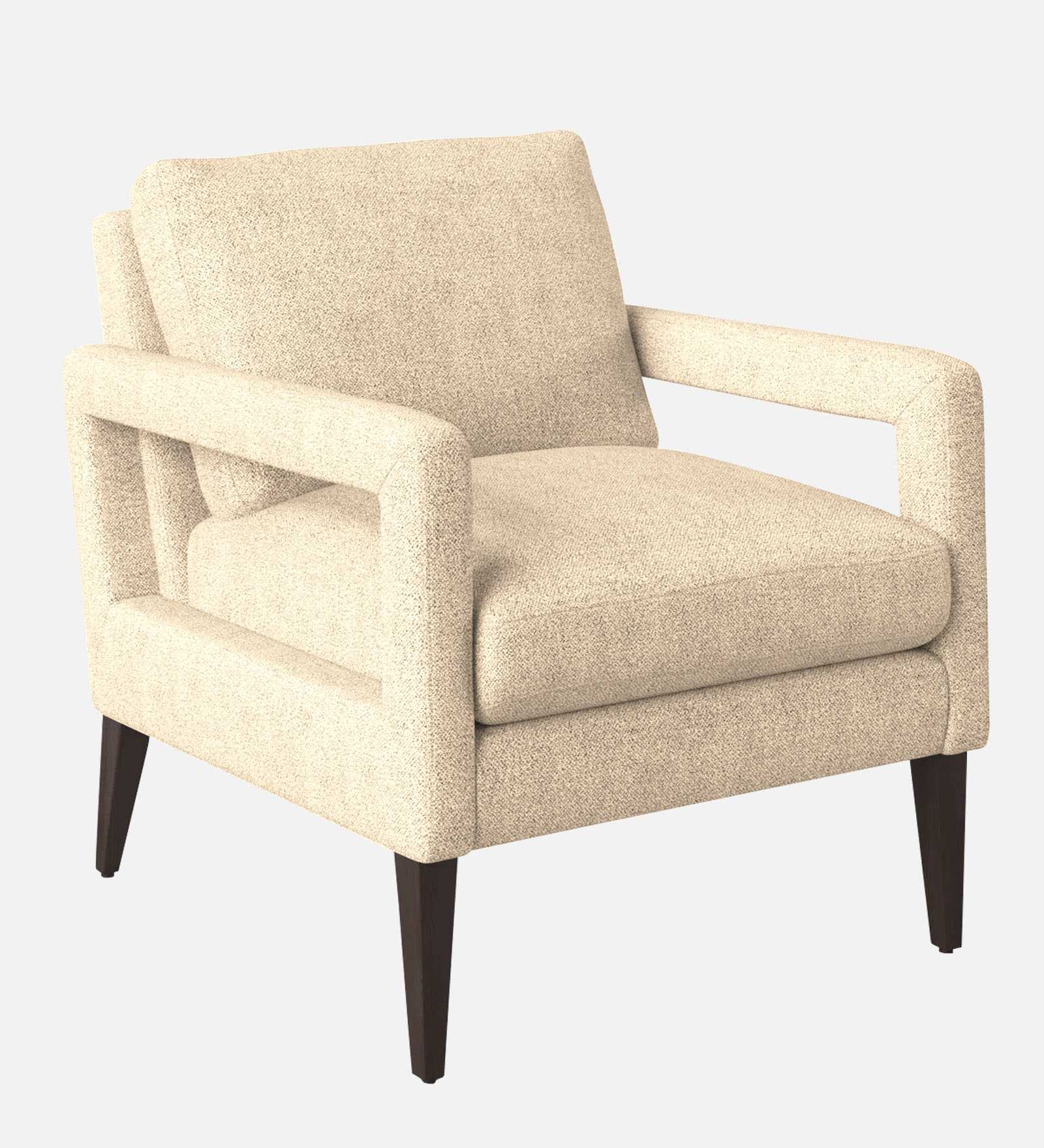 Olsen Fabric Arm Chair In Ivory Cream Colour - Febonic Living