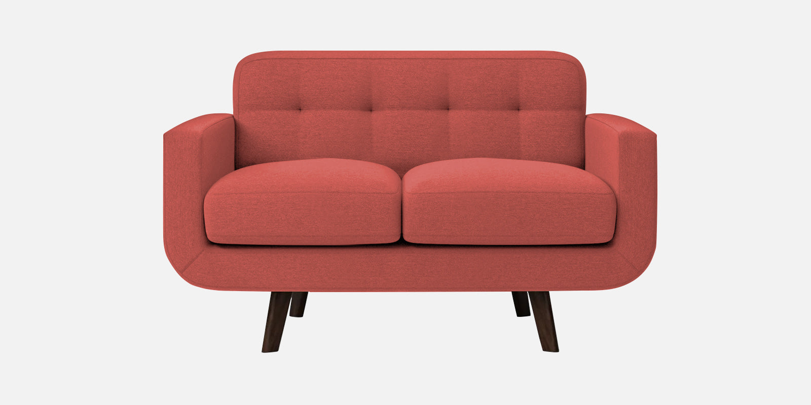 Marsela Fabric 2 Seater Sofa In Salmon Pink Colour - Febonic Living