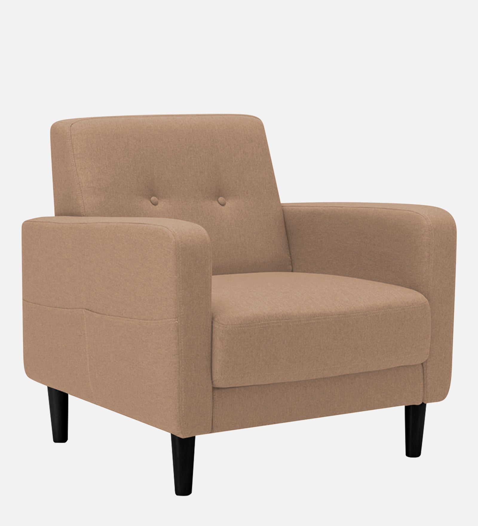 Marq Fabric 1 Seater Sofa In Cosmic Beige Colour - Febonic Living
