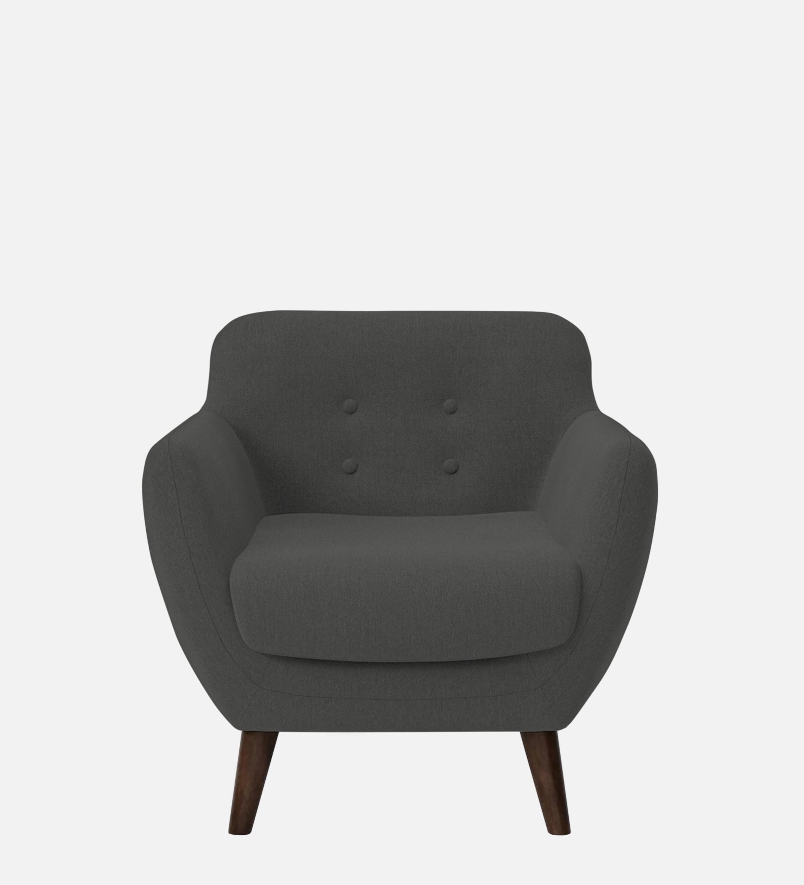 Goofy Fabric 1 Seater Sofa In Charcoal Grey Colour - Febonic Living