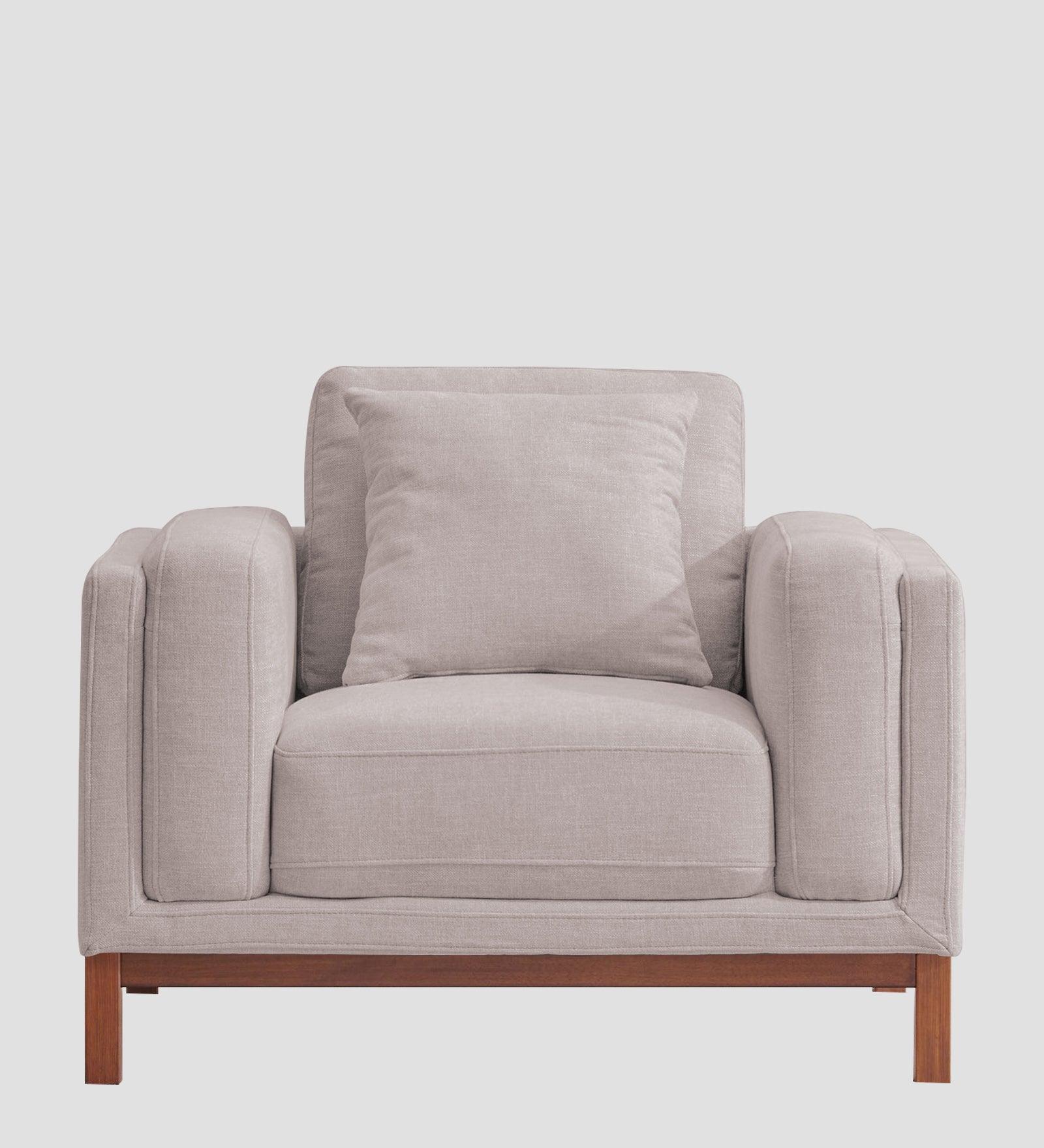Borry Fabric 1 Seater Sofa in Almond Beige Colour - Febonic Living