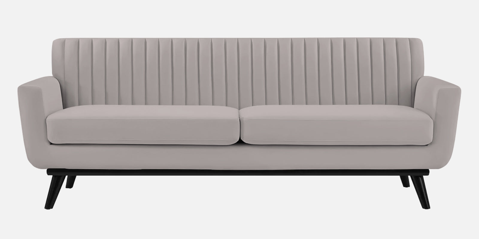 Tucker Velvet 3 Seater Sofa In Pearl Grey Colour - Febonic Living
