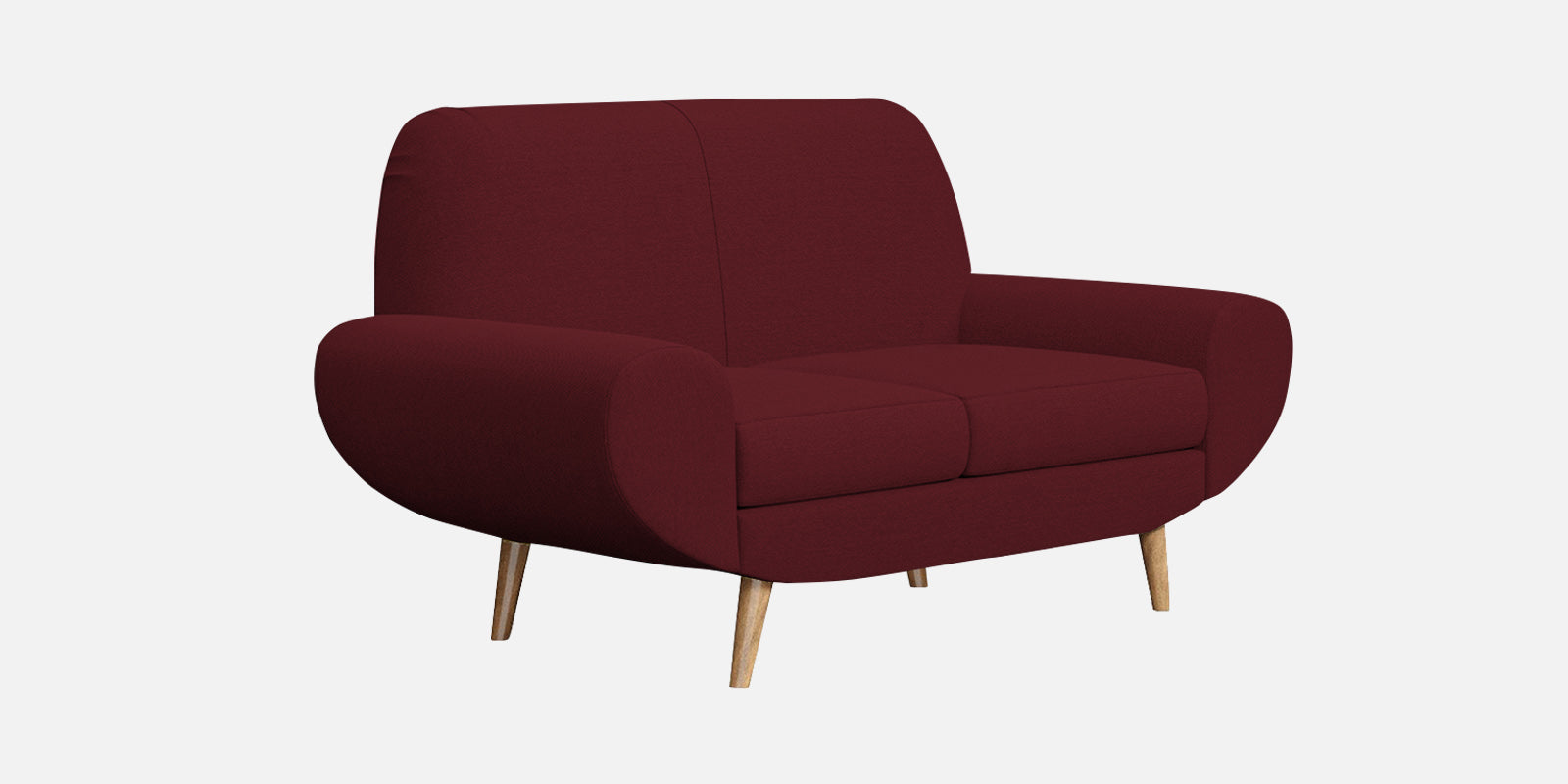 Jessy Fabric 2 Seater Sofa In Blood Maroon Colour - Febonic Living