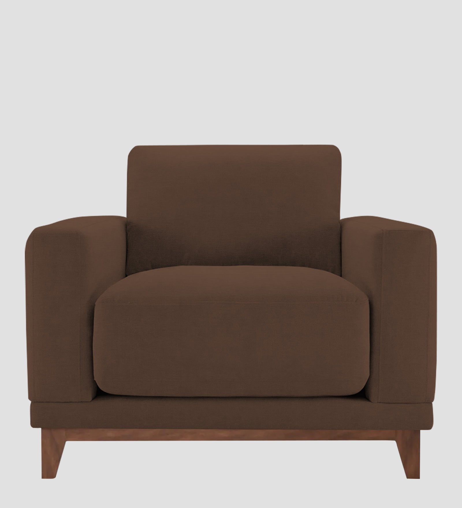 Esha Fabric 1 Seater Sofa In Ash Brown Colour - Febonic Living