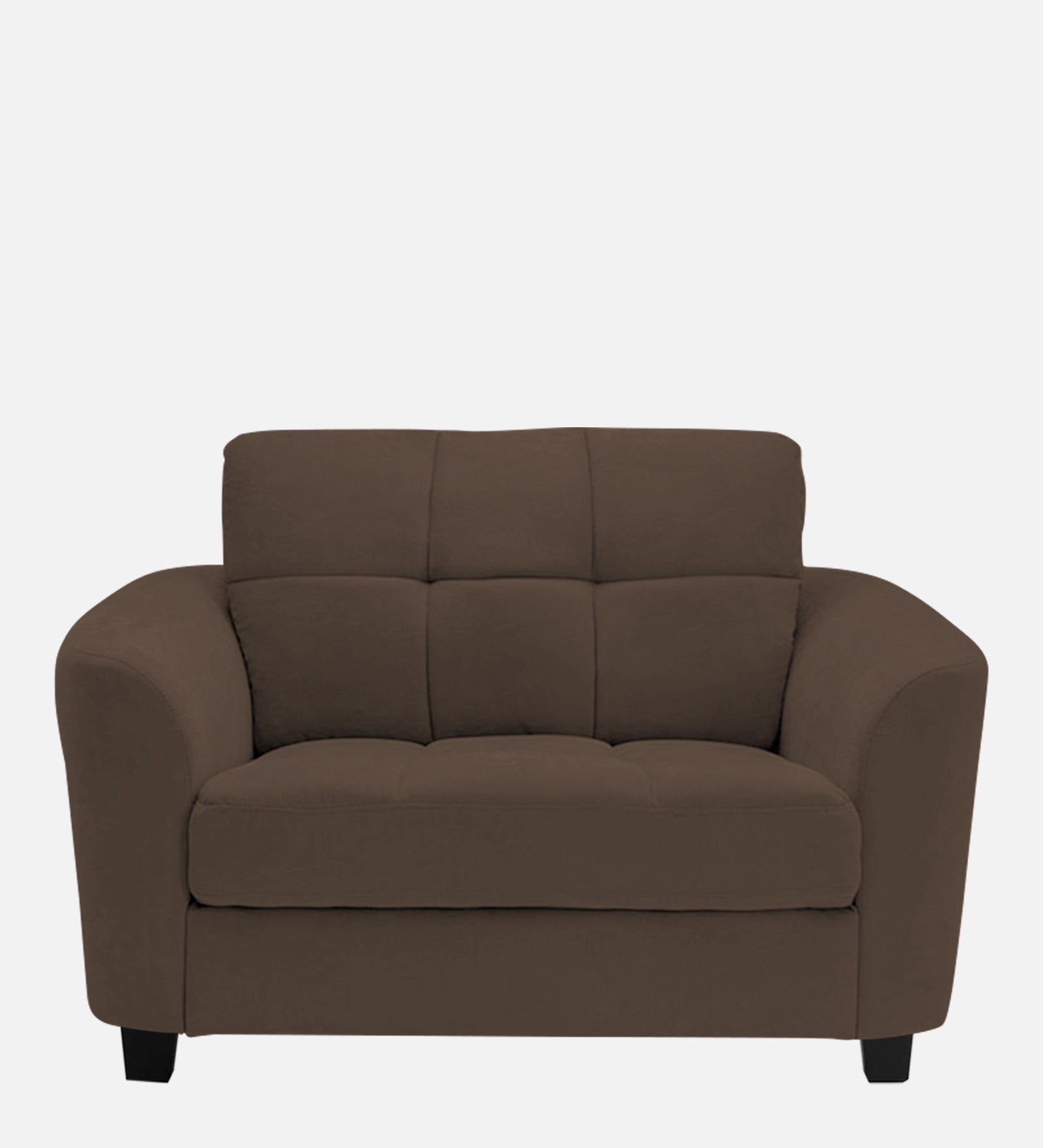 Mulan Fabric 1 Seater Sofa In Rose Brown Colour - Febonic Living