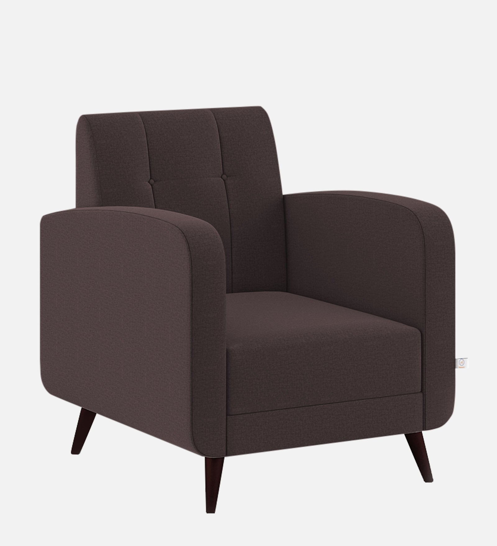 Wiki Velvet 1 Seater Sofa In Mocha Brown Colour - Febonic Living
