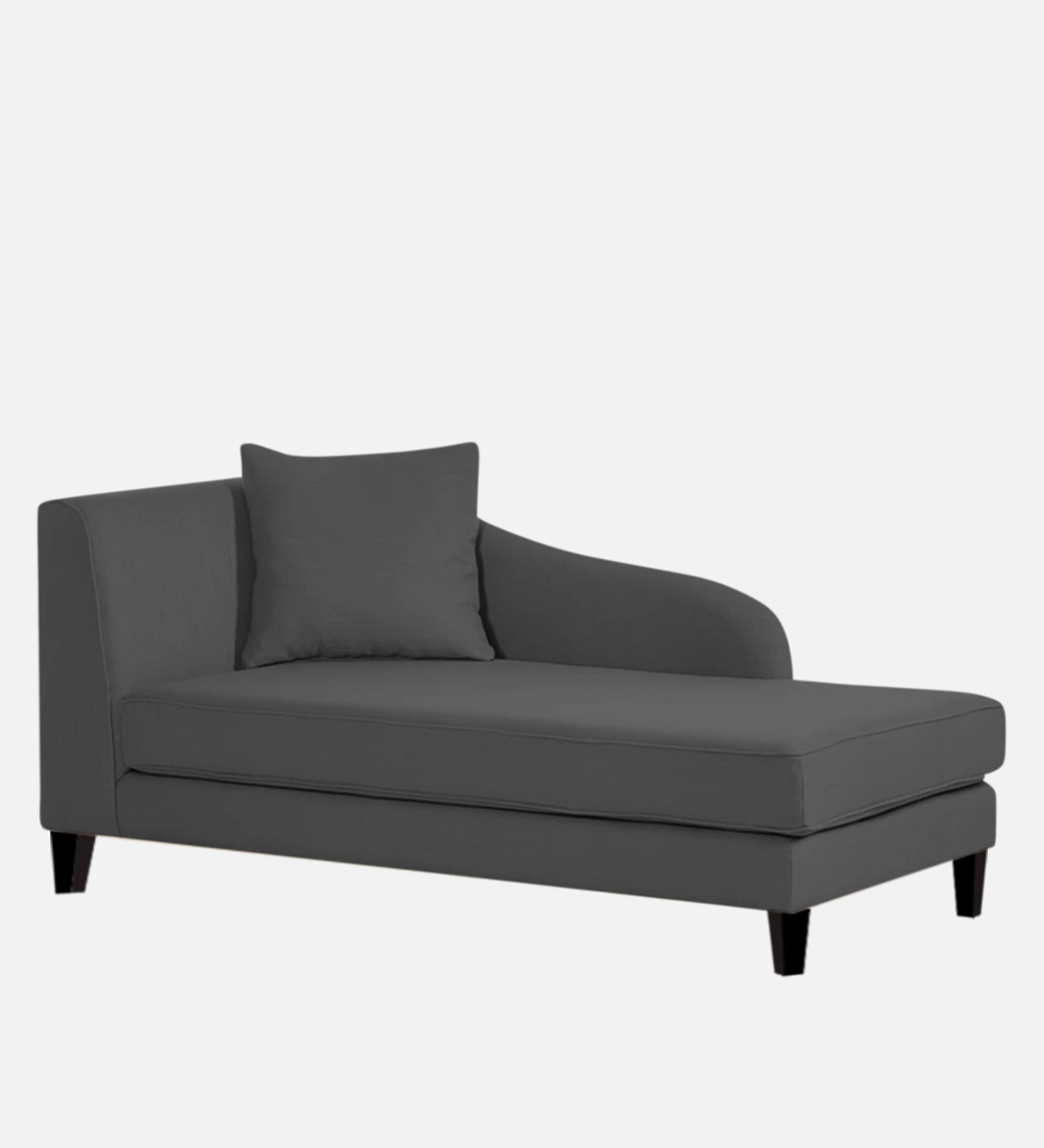 Louis Fabric RHS Chaise Lounger In Charcoal Grey Colour - Febonic Living