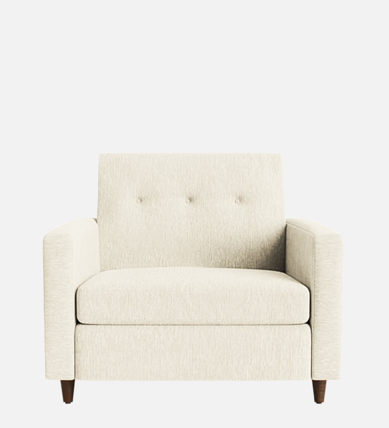 Timon Fabric 1 Seater Sofa In Ivory Cream Colour - Febonic Living