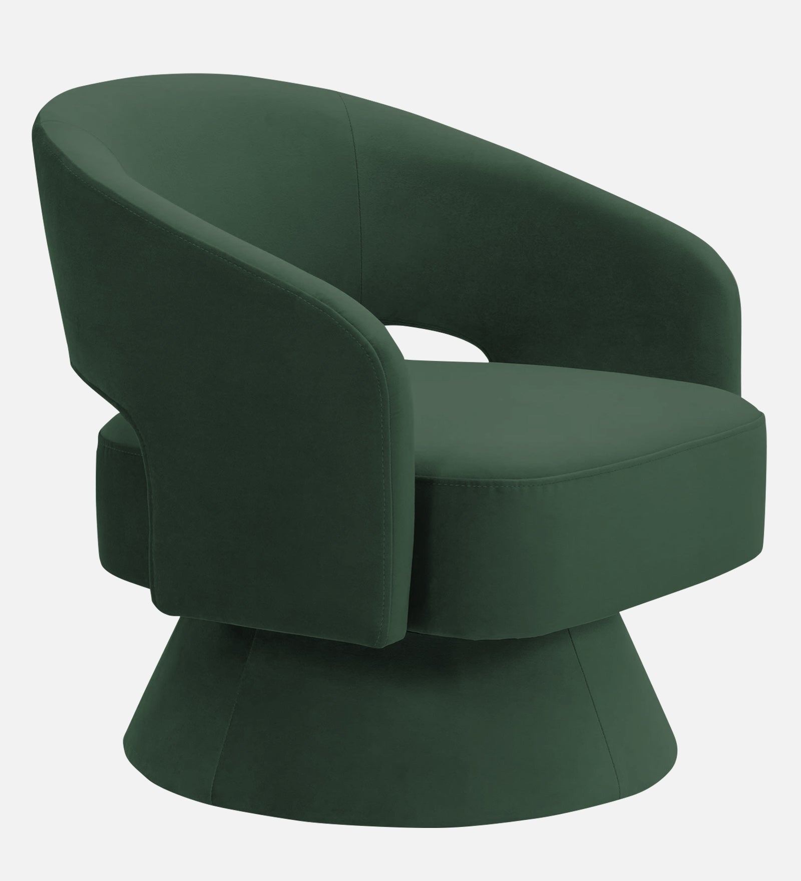 Pendra Velvet Swivel Chair In Amazon Green Colour - Febonic Living