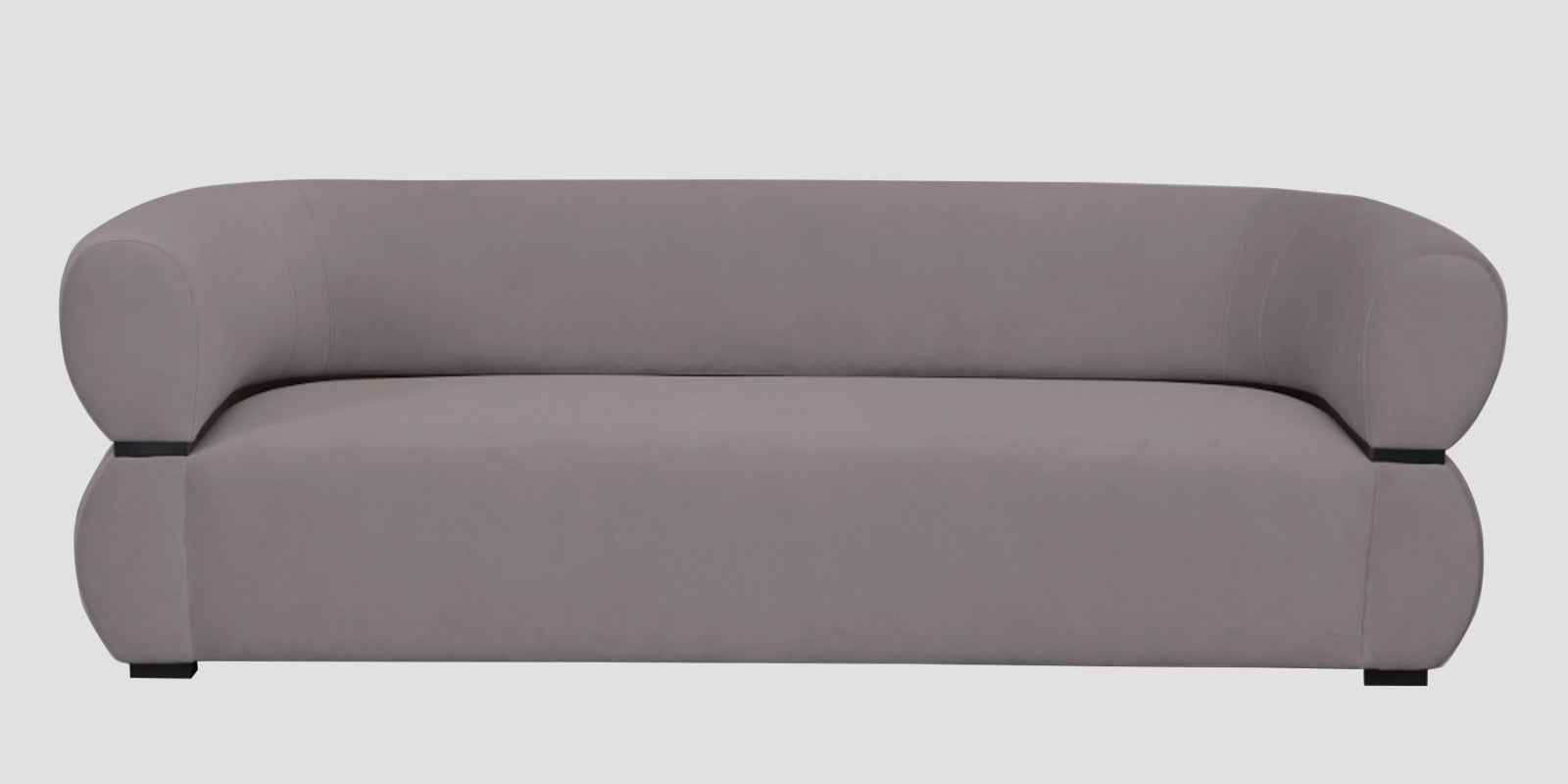 Kula Velvet 3 Seater Sofa In Pearl Grey Colour - Febonic Living