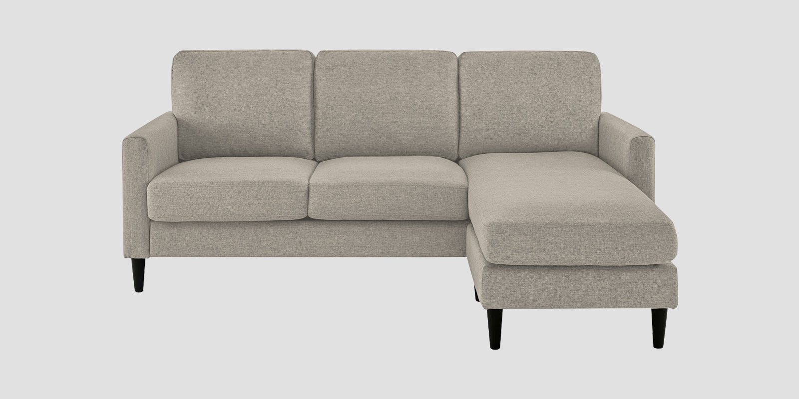 Romie Fabric LHS Sectional Sofa (2+Lounger) in Ash Grtey Colour