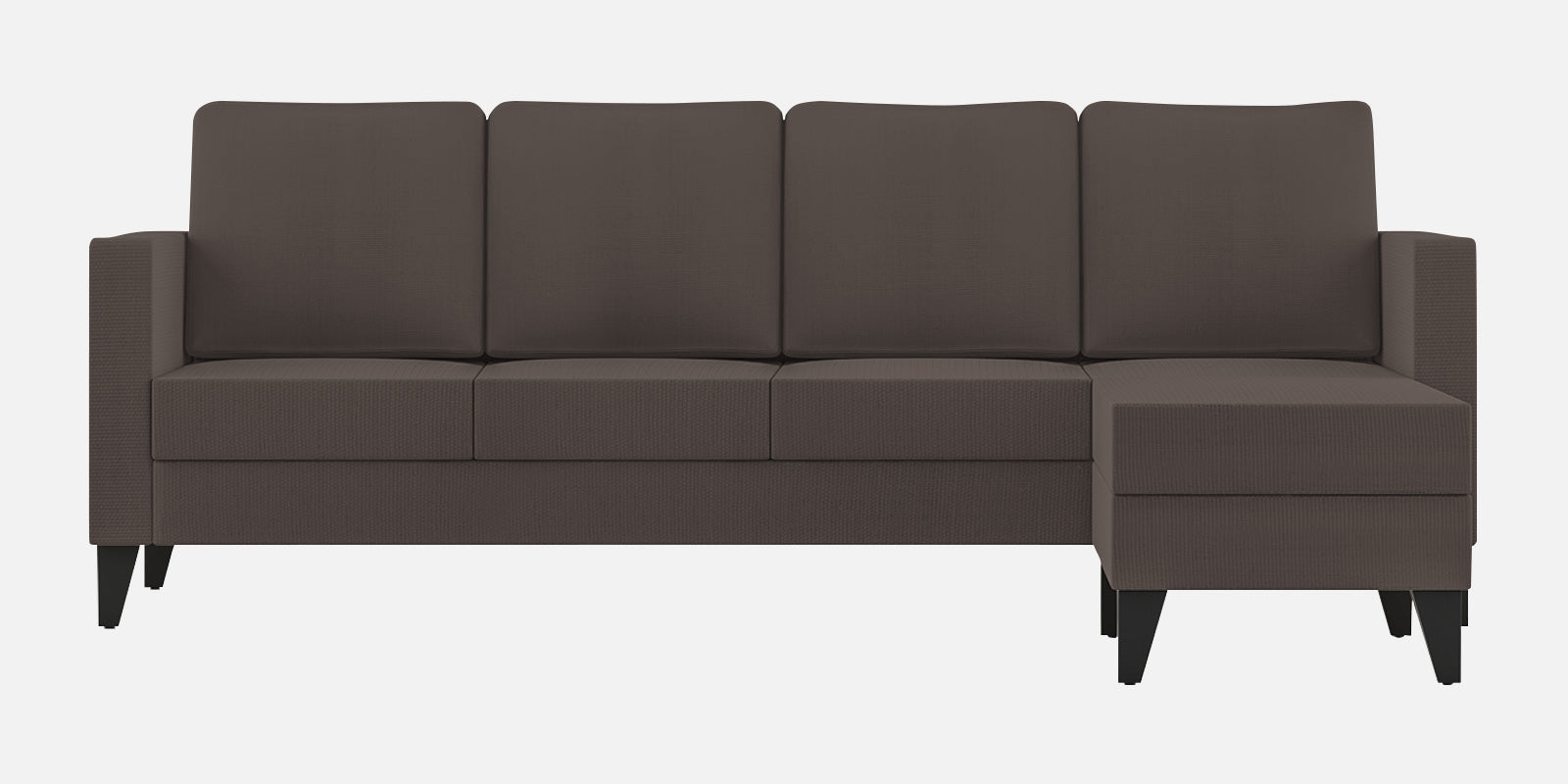 Nori Fabric LHS Sectional Sofa (3+Lounger) In Caspa Brown Colour - Febonic Living